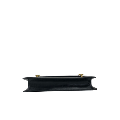 CELINE Triomphe Chain Shoulder bag Black Vintage hd5spn