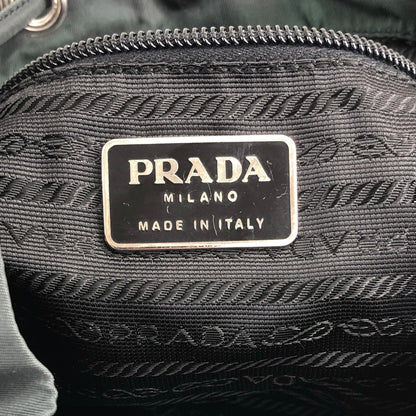 PRADA Tessuto Triangle Logo Bucket bag Green Vintage nxdhfi