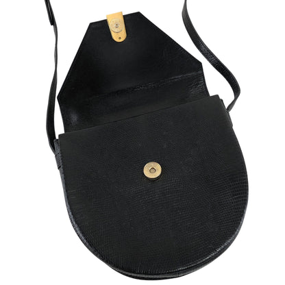 Yves Saint Laurent YSL Logo Shoulder bag Black Vintage rnmcrn
