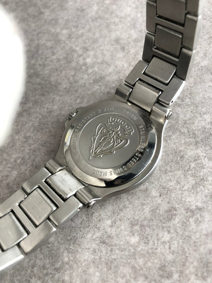 GUCCI Logo Quartz Watch Silver 9040M Vintage n6ymez