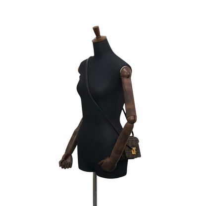 FENDI Zucca Lock Shoulder bag Brown Vintage mbiimu