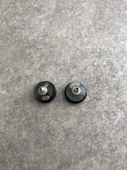 CHANEL Coco Mark Pierced Black Vintage 3rsdzf