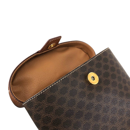CELINE Macadam Blason Two-way Handbag Shoulder bag Brown Vintage crpdut