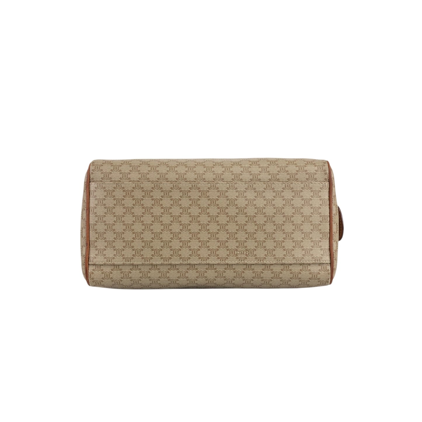 CELINE Macadam Blason Handbag Boston bag Beige Vintage t7x7kn