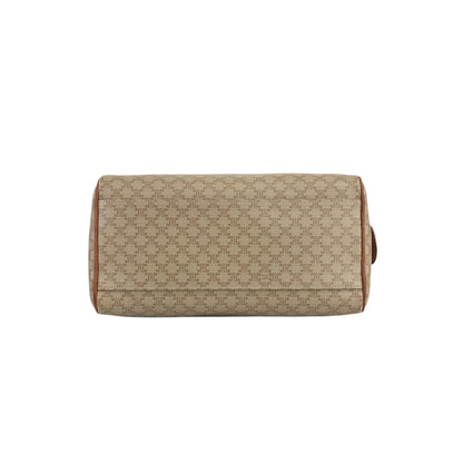 CELINE Macadam Blason Handbag Boston bag Beige Vintage t7x7kn