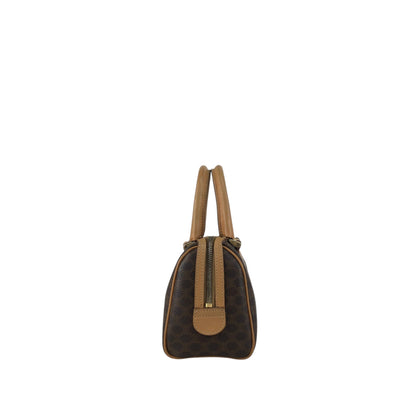CELINE Macadam Two-way Small Boston bag Shoulder bag Brown Vintage i42xbv
