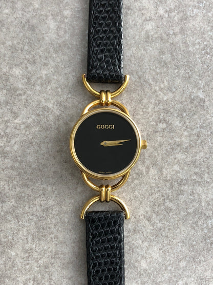GUCCI Quartz Watch Black 6000.2l Vintage x5a7k2
