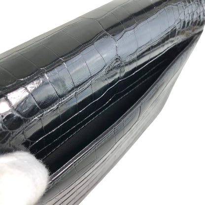 GUCCI Logo Shoulder bag Black Vintage is2idc