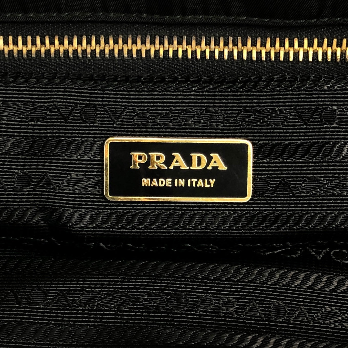 PRADA Tessuto Triangle Logo Totebag Black Vintage 2w8wct