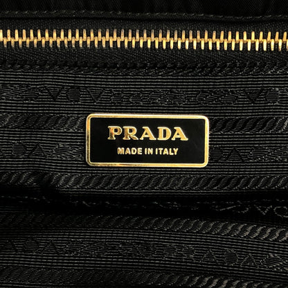 PRADA Tessuto Triangle Logo Totebag Black Vintage 2w8wct