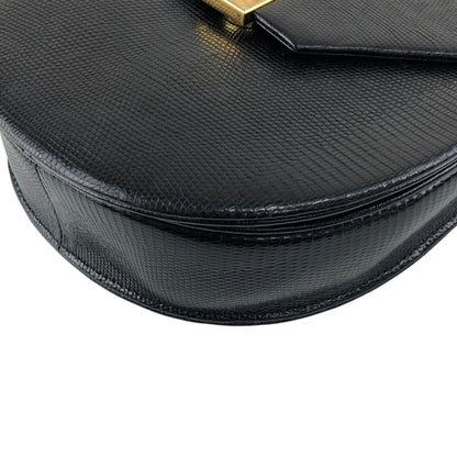 Yves Saint Laurent YSL Logo Shoulder bag Black Vintage 5hfhbh