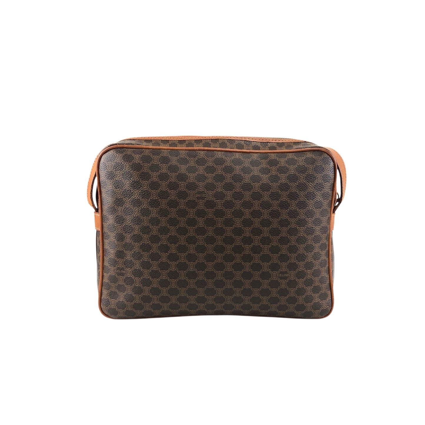 CELINE Macadam Blason Shoulder bag Brown Vintage jbdzhb
