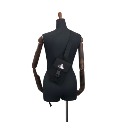 Vivienne Westwood Front Buckle Shoulder bag Black Vintage menukg