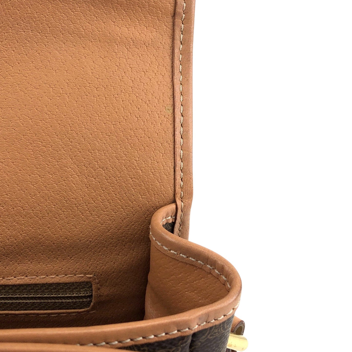 CELINE Macadam Blason Shoulder bag Brown Vintage mgt7zs