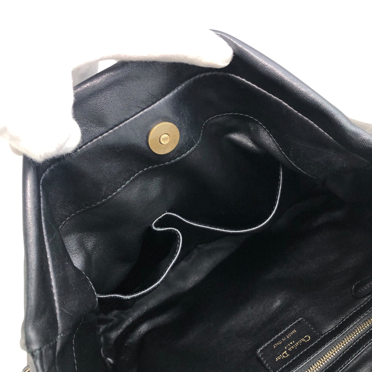 Christian Dior Logo Motif Shoulder bag Black Vintage fudavv