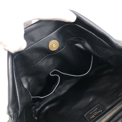 Christian Dior Logo Motif Shoulder bag Black Vintage fudavv
