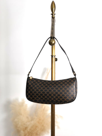 CELINE Macadam Handbag Hobobag Black Vintage f52hnu