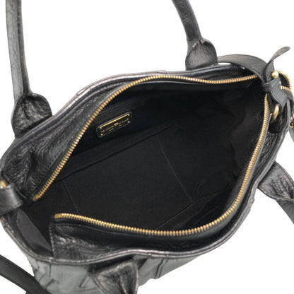 Salvatore Ferragamo Logo Embossed Two-way Handbag Shoulder bag Black Vintage 6dd4sj