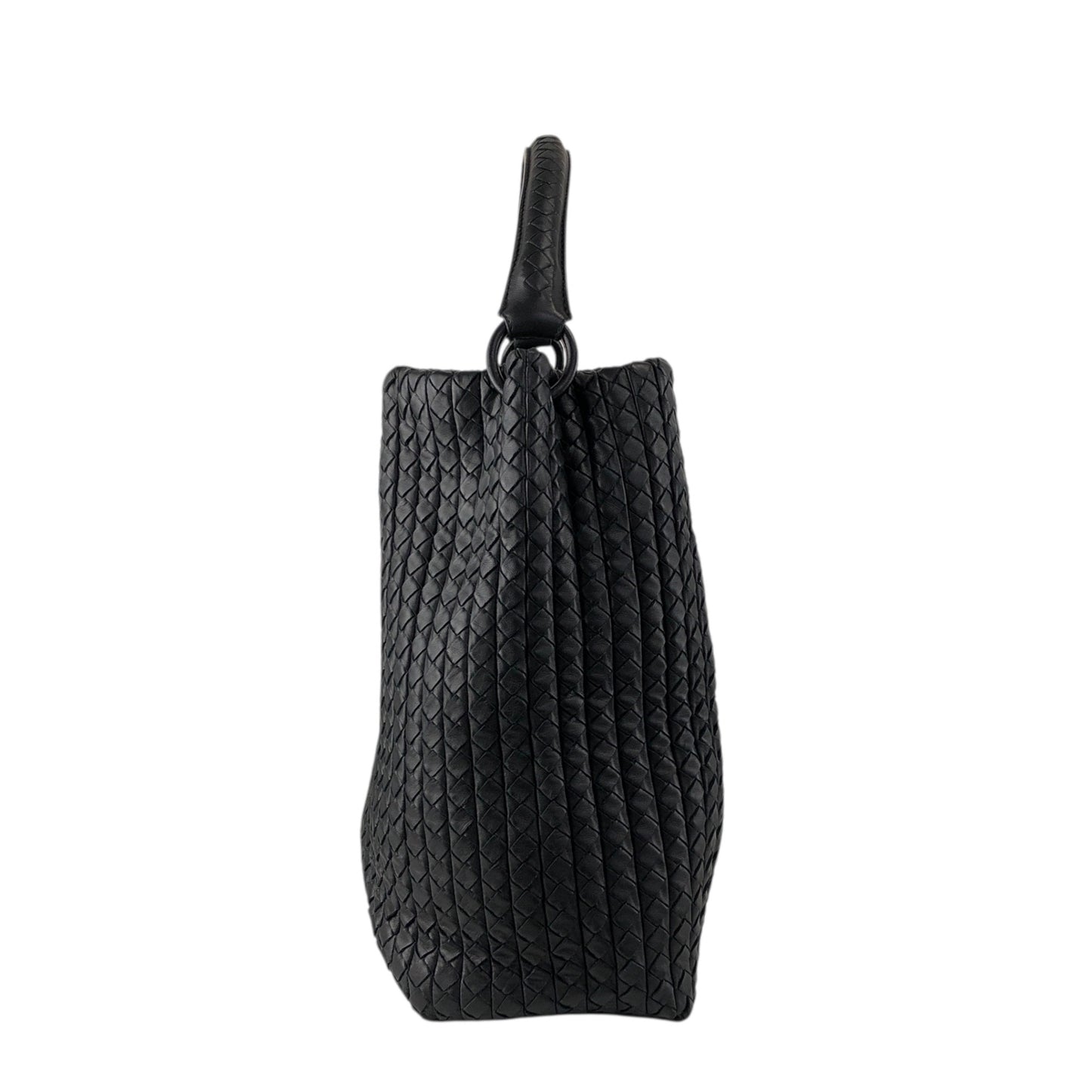 Bottega Veneta Intrecciato Handbag Black Vintage 5bnku4