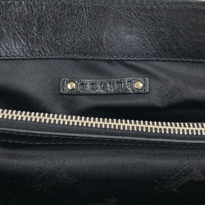 CELINE Horse Carriage Handbag Black Vintage 6m8meh