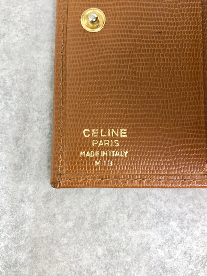 CELINE Circle Logo Folded Wallet Camel Vintage xhrnc5