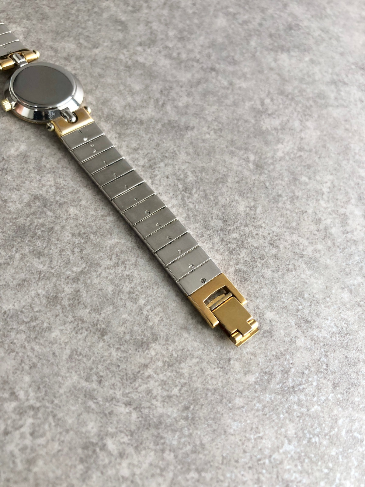 Christian Dior Logo Quartz Watch Silver×Gold 3025 Vintage h2x5fz