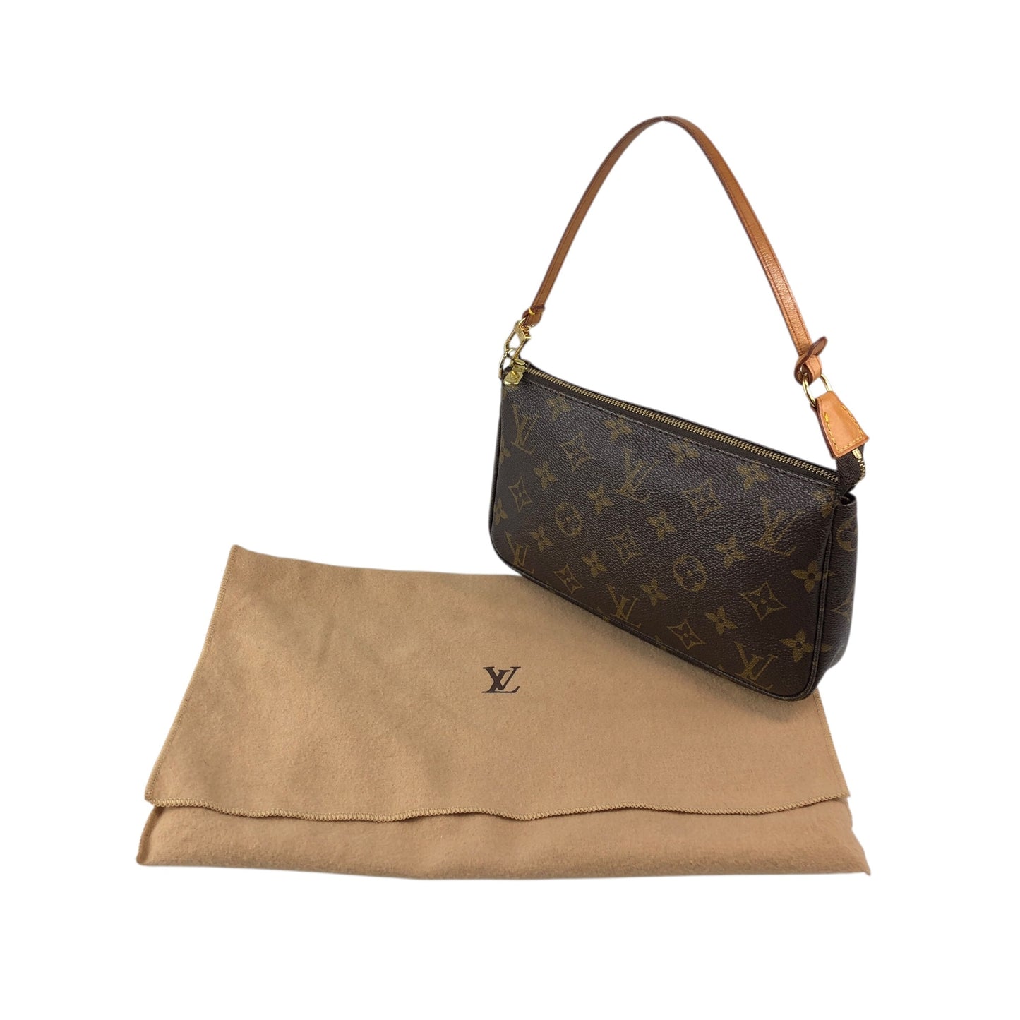 LOUIS VUITTON Monogram Small Handbag Brown M51980 Vintage vvdnun