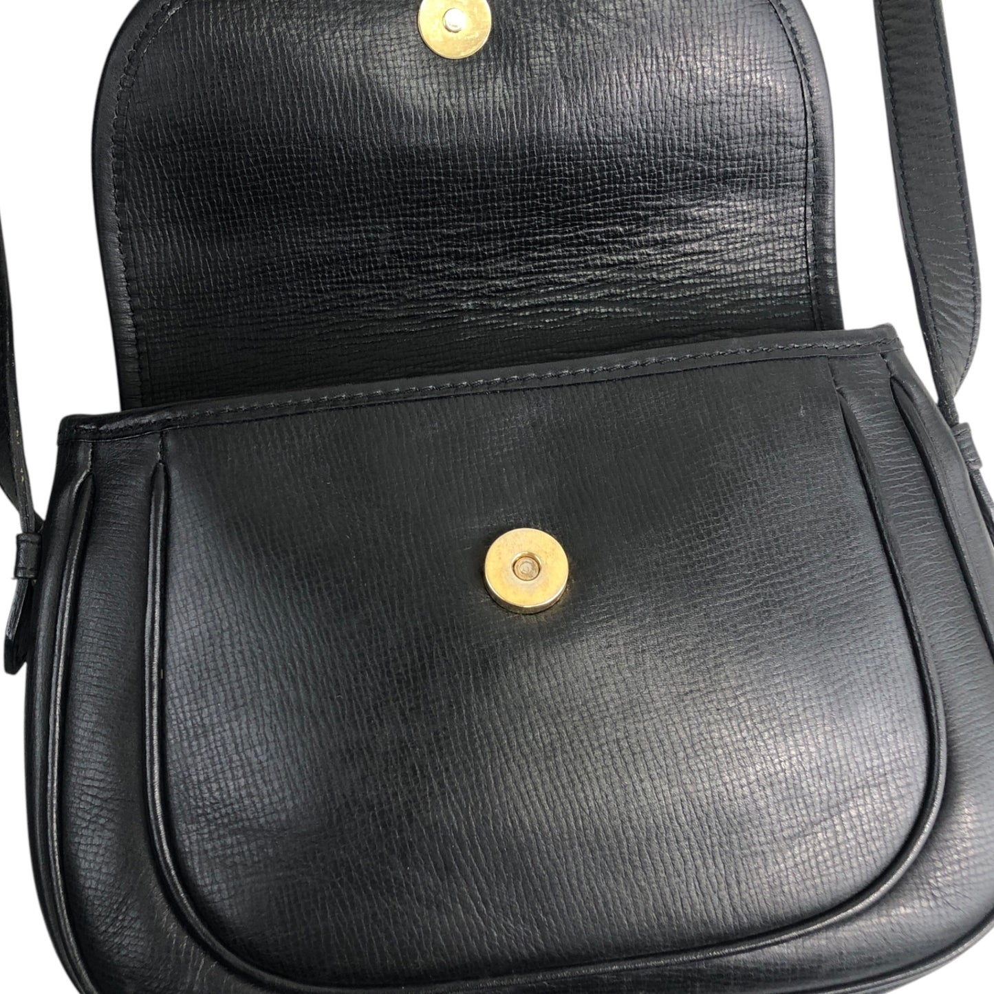 CELINE Gancini Shoulder bag Black Vintage 4xp2cr