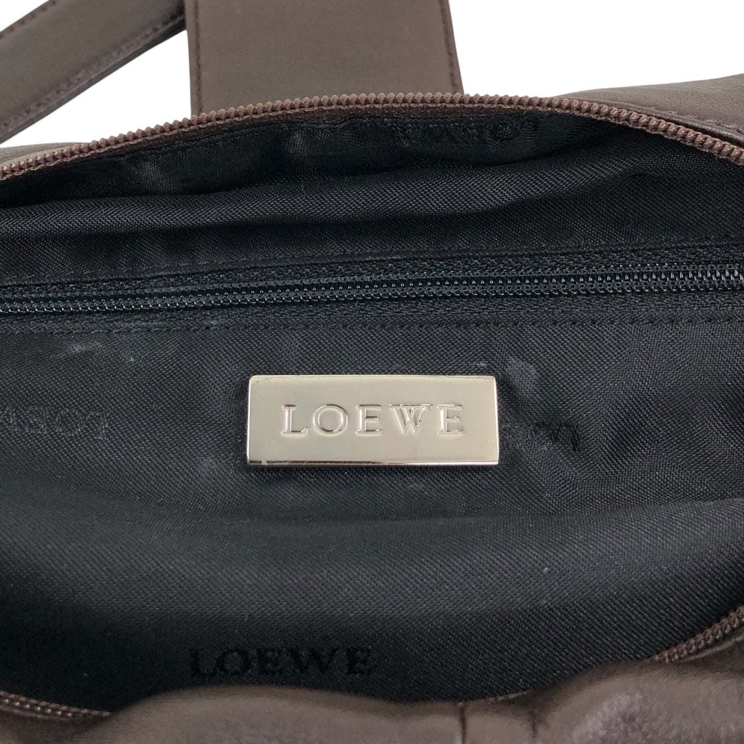 LOEWE Anagram Handbag Hobobag Brown Vintage mcgv5x