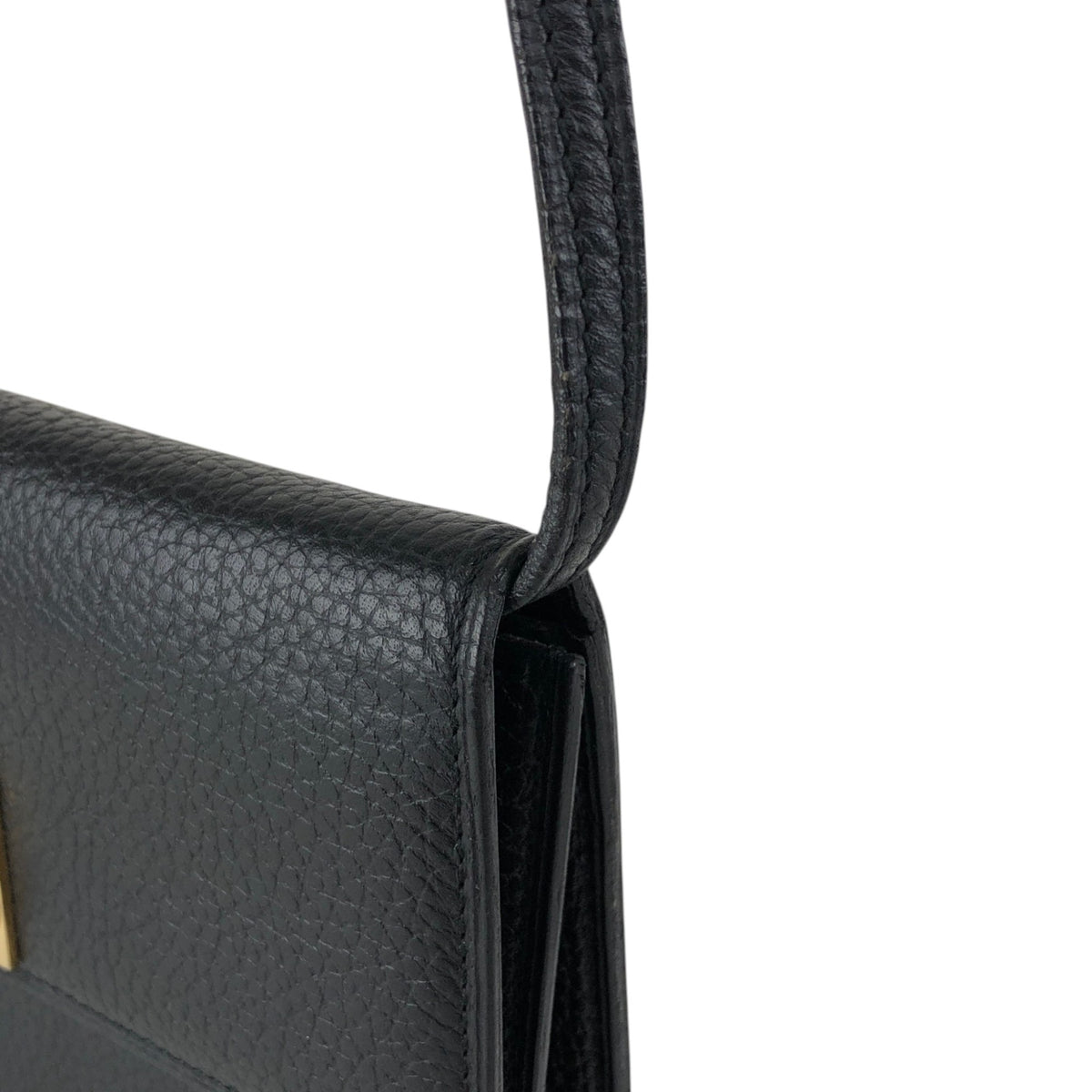 CELINE Gancini Shoulder bag Black Vintage 5hj33y