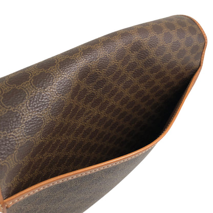 CELINE Macadam Blason Flap Shoulder bag Brown Vintage 2etvvm