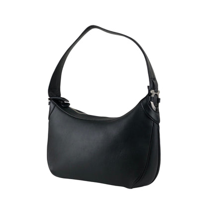 Salvatore Ferragamo Gancini Handbag Shoulder bag Black AF-21 4358 Vintage xn4ijj