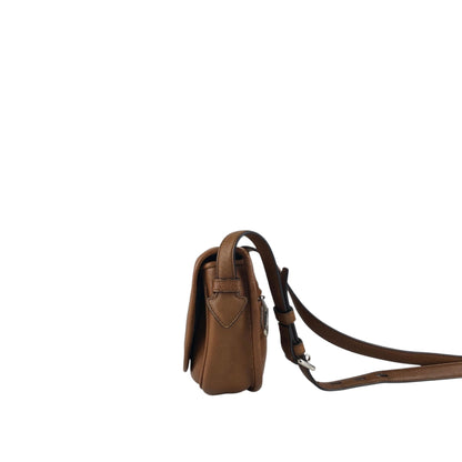 LOEWE Logo Embossed Shoulder bag Brown Vintage 6n4xku