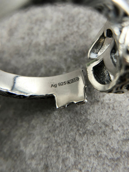 GUCCI Interlocking SILVER925 Ring Silver Vintage ii7djb