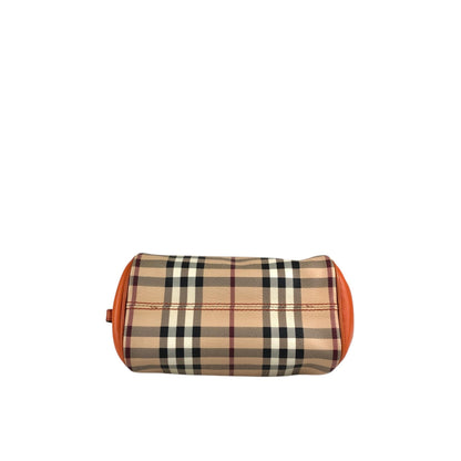 BURBERRY Nova Check Shoulder bag Beige×Orange Vintage 2e2732