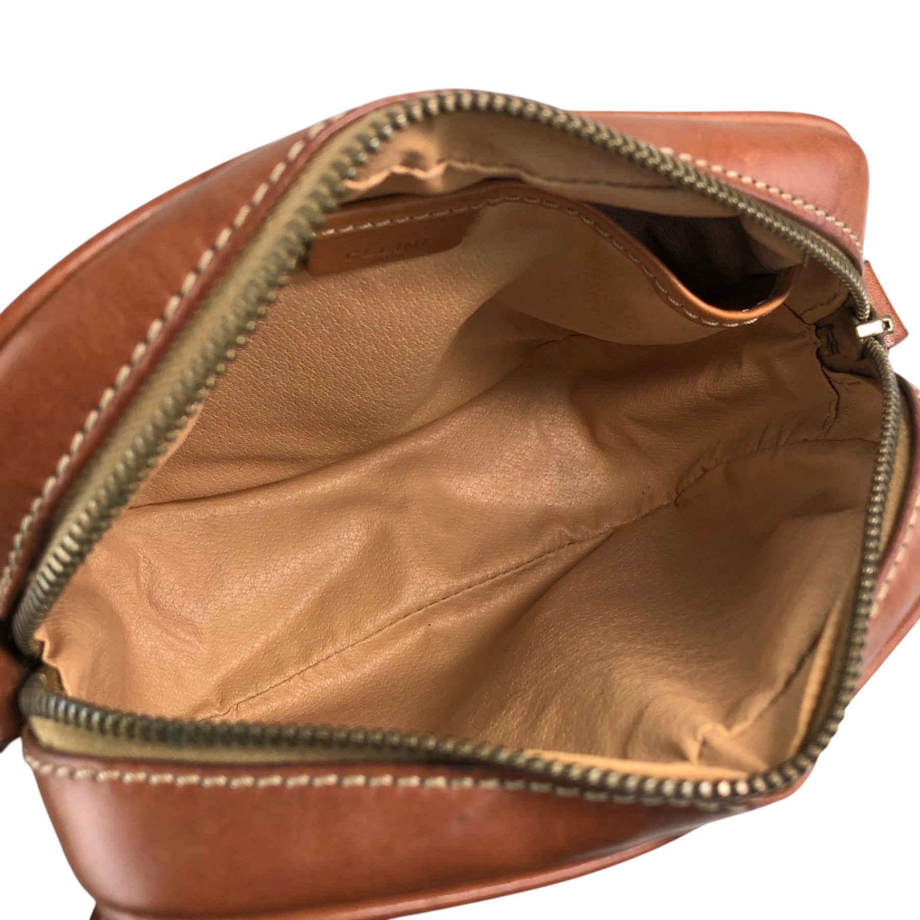 CELINE Macadam Blason Shoulder bag Brown Vintage y5kjmd