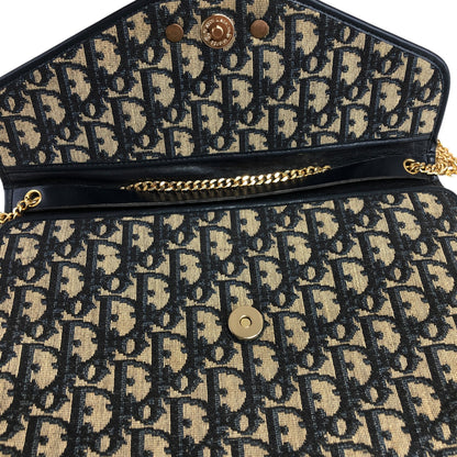 Christian Dior Trotter 鏈條單肩包 海軍藍 復古 gex65u