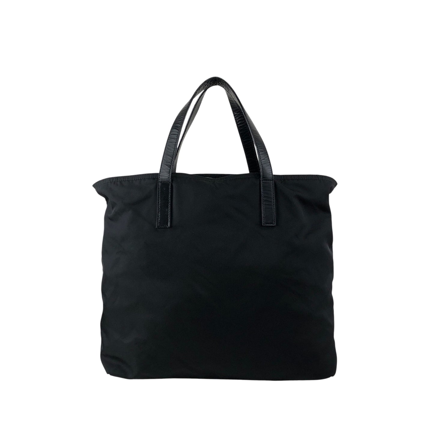 PRADA Tessuto Triangle Logo Front Pocket Two-way Handbag Shoulder bag Black Vintage kuap33