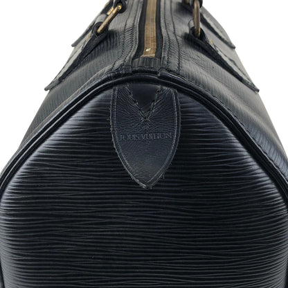 LOUIS VUITTON Epi Handbag Boston bag Black Vintage bria3m