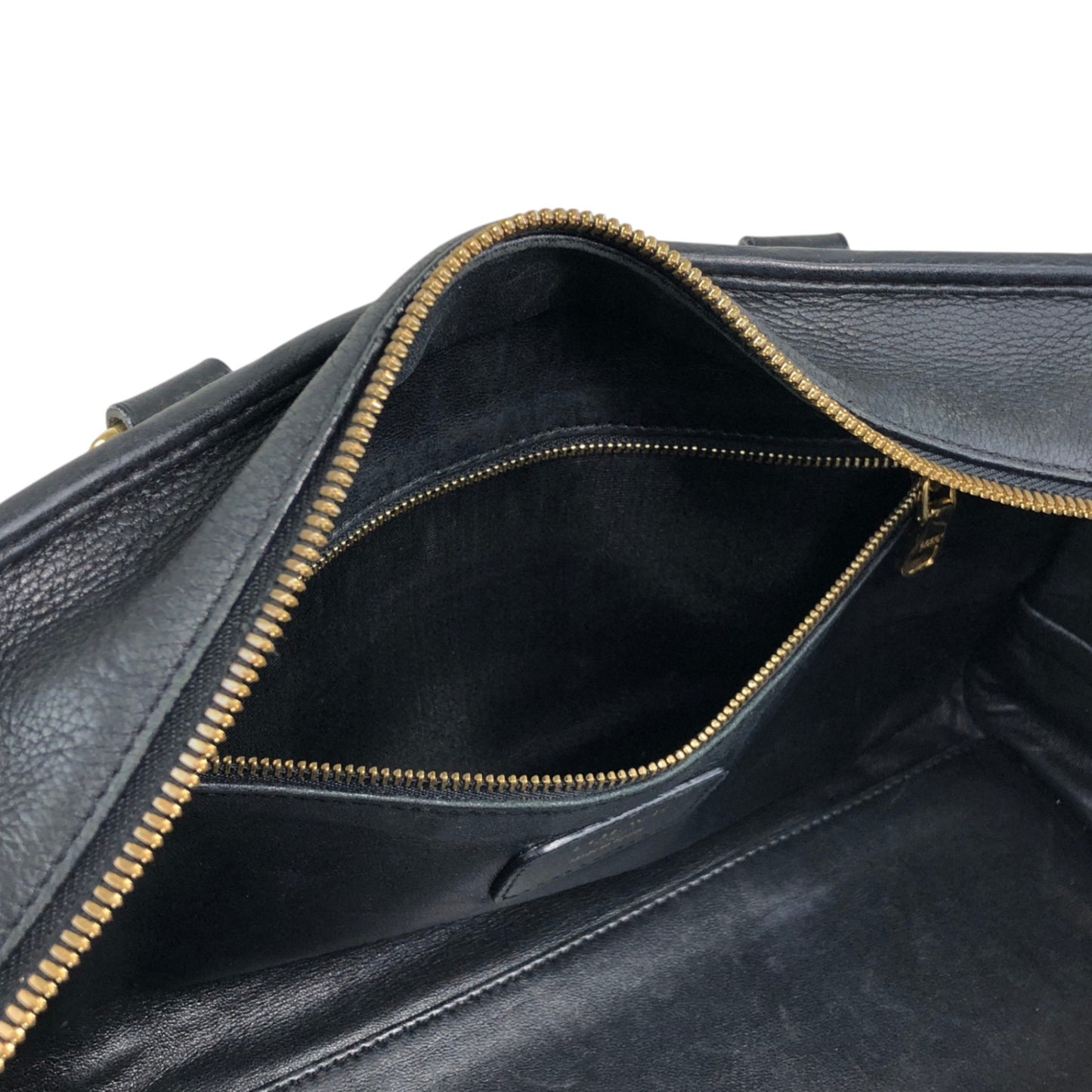 LOEWE Amazona28 Anagram Small Boston bag Handbag Black Vintage jti3x5