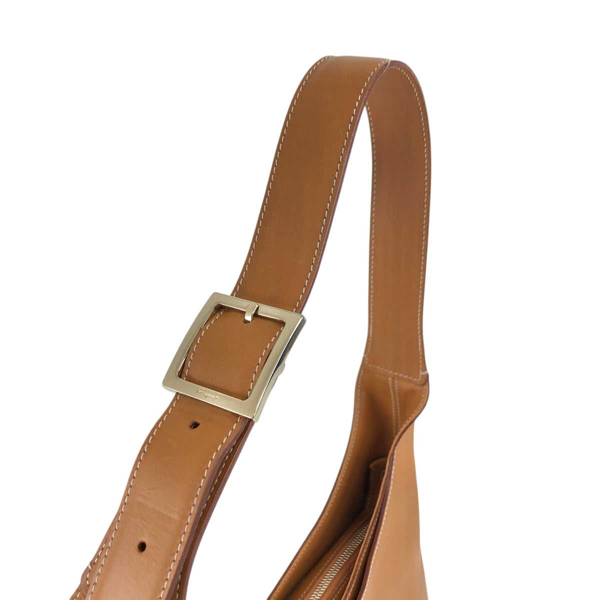 Salvatore Ferragamo Gancini Shoulder bag Brown Vintage 6kjzn6