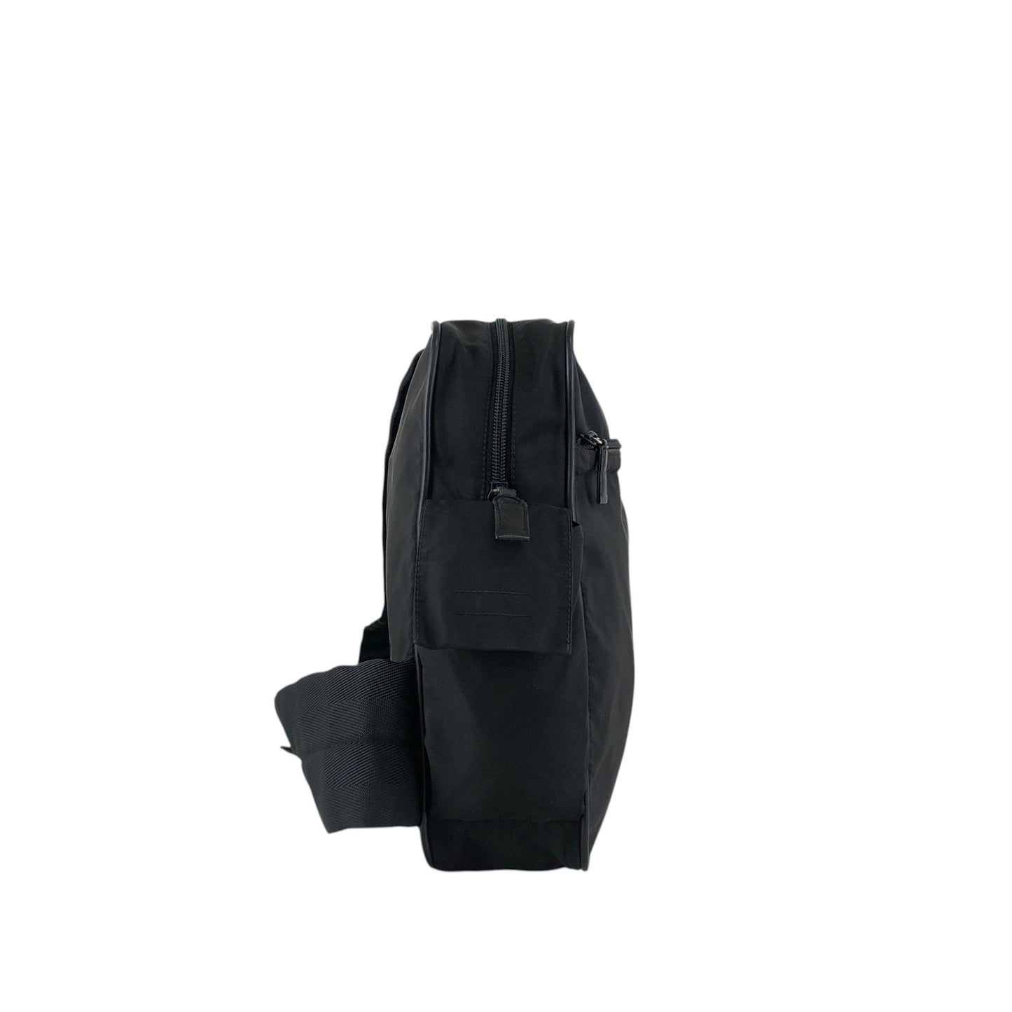 PRADA Tessuto Triangle Logo Sling bag Black Vintage p8ymye