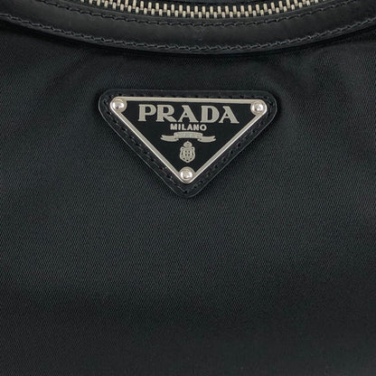 PRADA Triangle Logo Shoulder bag Hobobag Black Vintage cpgmii
