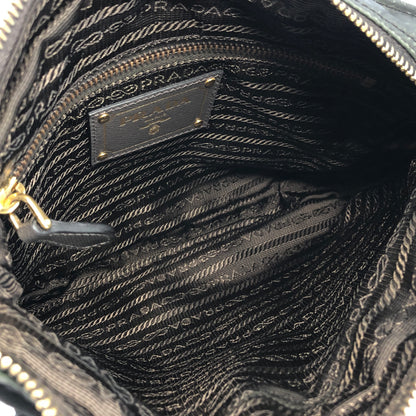 PRADA Logo Nylon Saffiano Leather Crossbody Shoulder bag Black Vintage eu2jv5