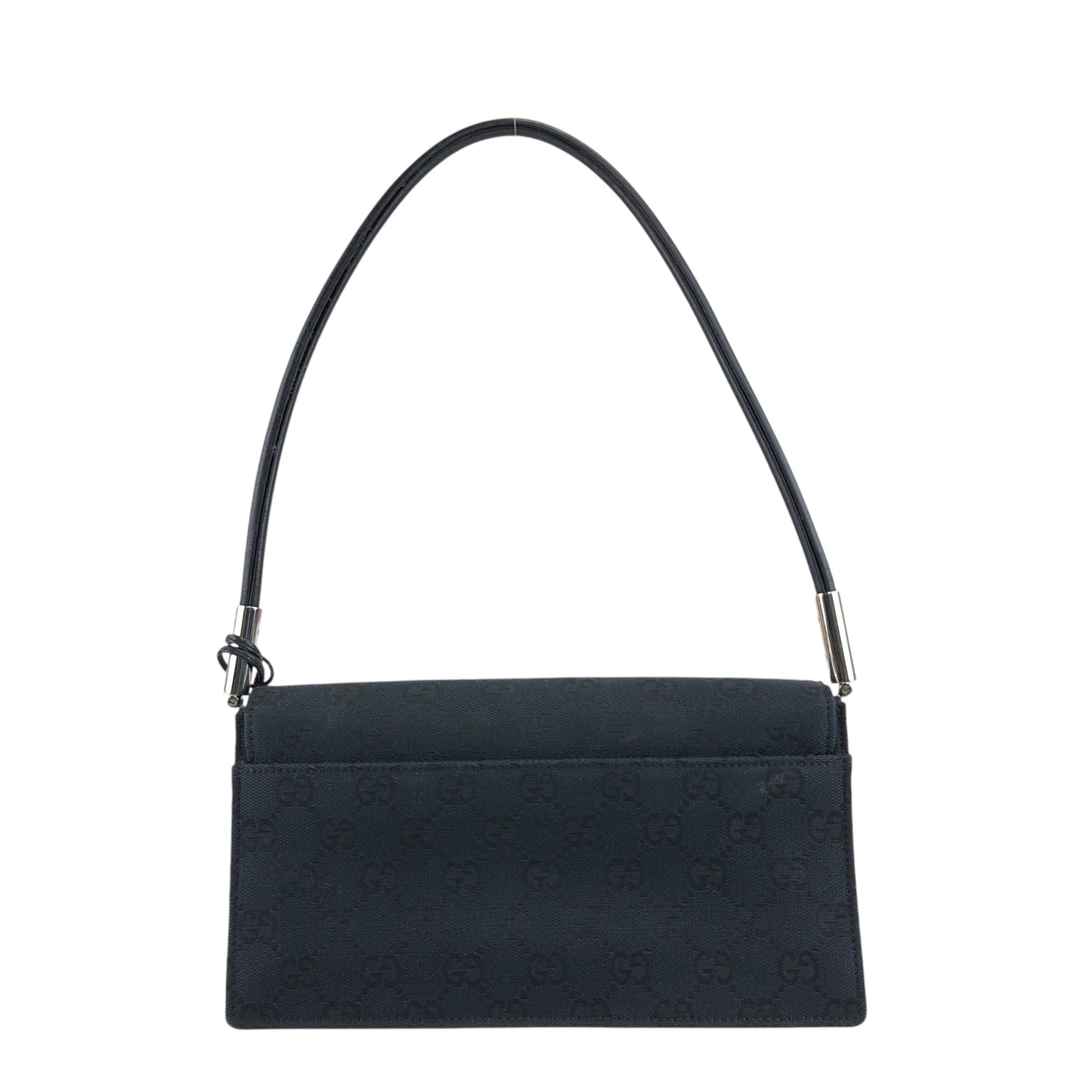 GUCCI Interlocking GG Canvas Shoulder bag Black Vintage 2tc23f