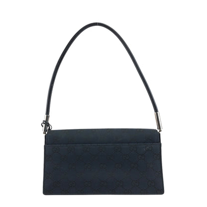 GUCCI Interlocking GG Canvas Shoulder bag Black Vintage 2tc23f