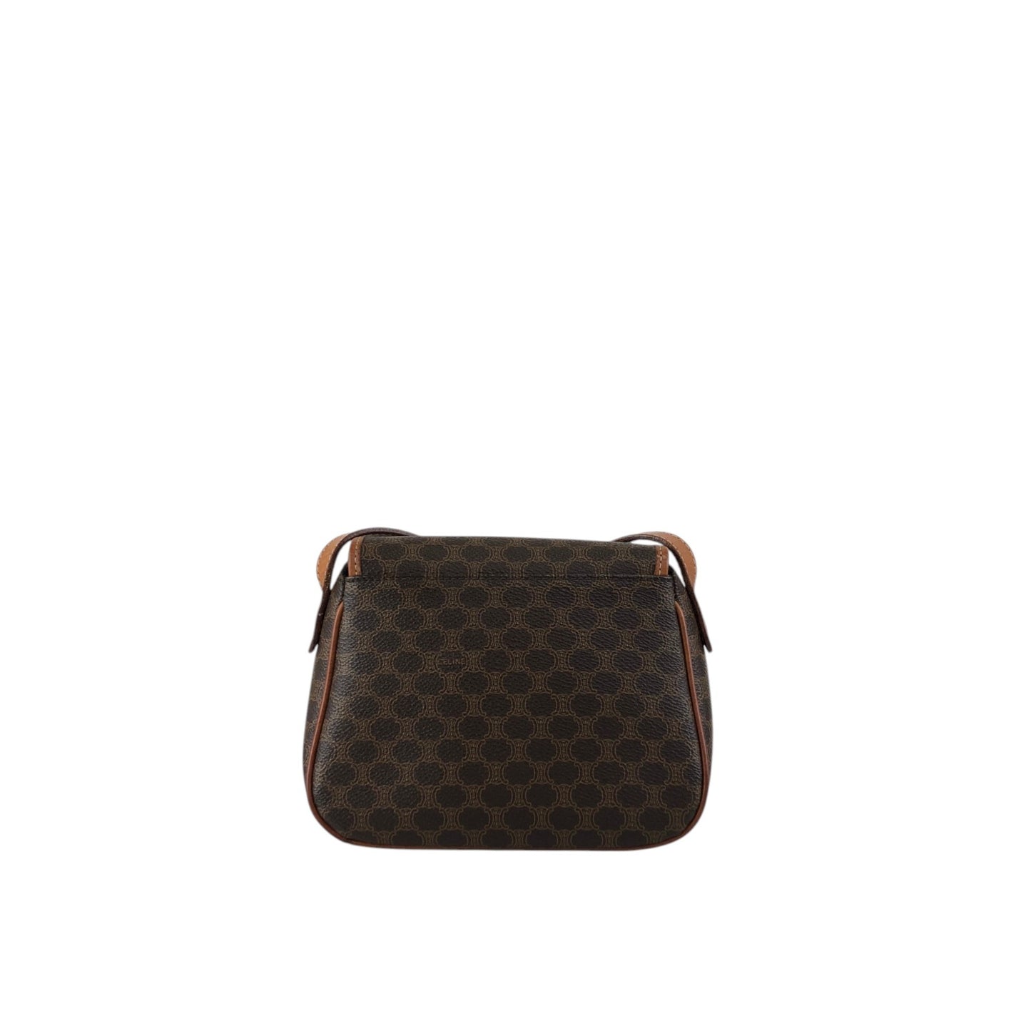 CELINE Macadam Blason Shoulder bag Brown Vintage 4bfs88