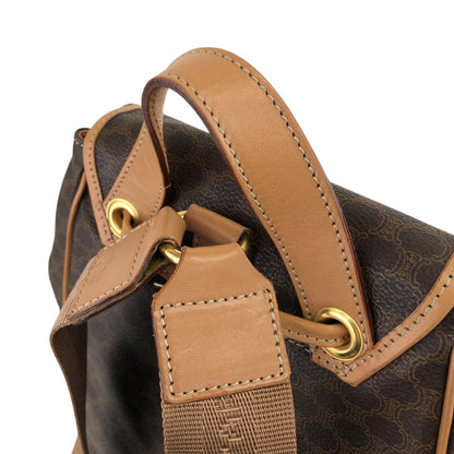 CELINE Macadam Gancini Backpack Brown Vintage x8u3v3