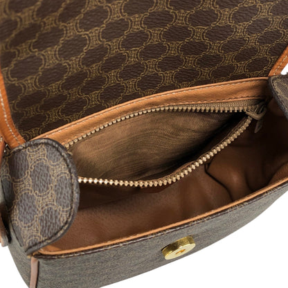 CELINE Horse Bit Shoulder bag Brown Vintage gth7ry