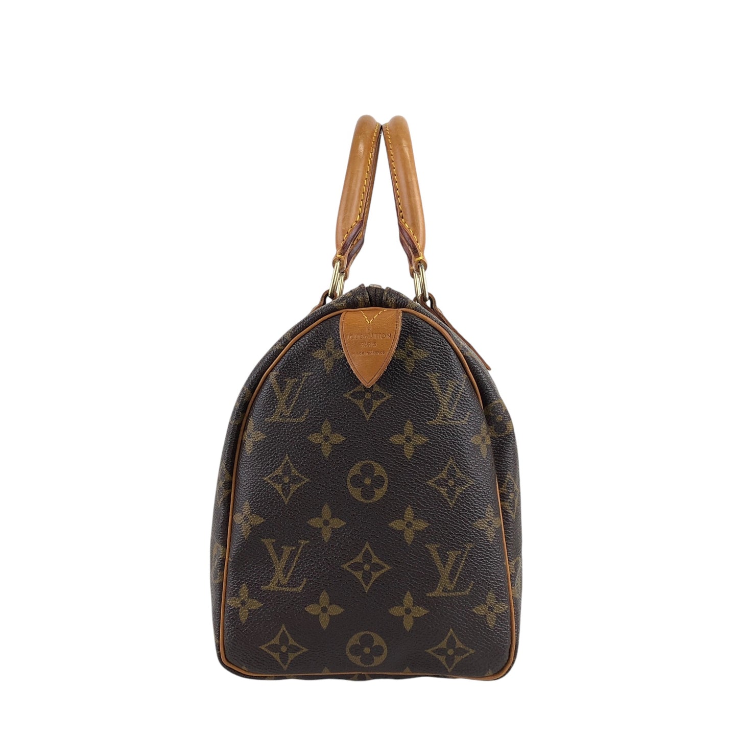 LOUIS VUITTON Monogram Handbag Boston bag Brown M41528 Vintage ausxgj